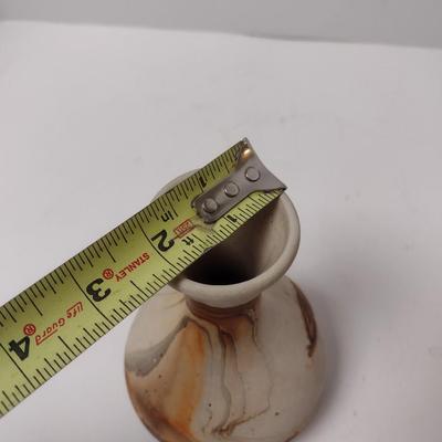 Nemadji Pottery Native American Swirl Design Tapered Neck Vase Moose Lake, MN