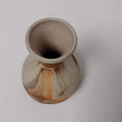 Nemadji Pottery Native American Swirl Design Tapered Neck Vase Moose Lake, MN