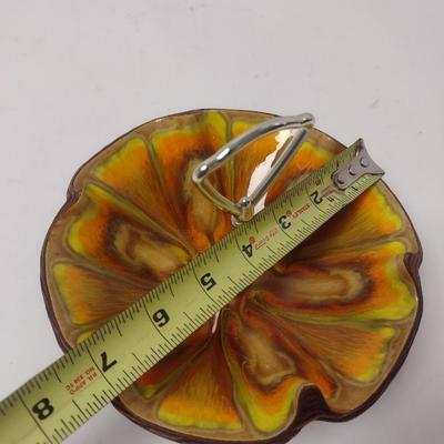 MCM California Pottery Design Drip Glaze Finish Nut Dish