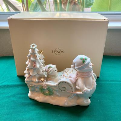 Sale Photo Thumbnail #120: New in Box Lenox Snowman and Sleigh