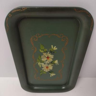 Vintage Hand Painted Metal Serving Tray