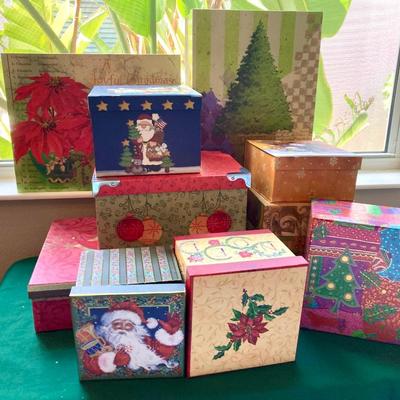 Sale Photo Thumbnail #130: Lot of 14 gift boxes
