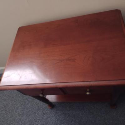 Cherry Finish Queen Anne Design Single Drawer Accent Table Open Home Collection by Stanley Choice B