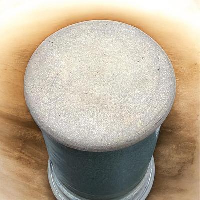 Sale Photo Thumbnail #349: Pottery Signed Vase.  Unable to read name on bottom  Approximately 9" Tall X 5.75" Wide