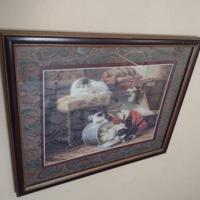 Framed Art Print Cat Theme