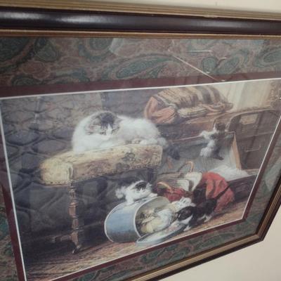 Framed Art Print Cat Theme