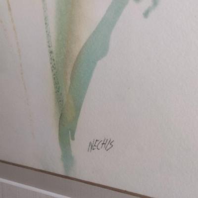 Framed Watercolor Art by Nechis