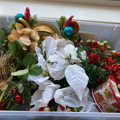 Sale Photo Thumbnail #157: Large lot of floral stems and ribbon