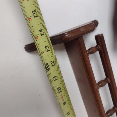 Pair of Vintage Solid Wood Wall Decor Plate Holder is Three Mountaineers Asheville, NC