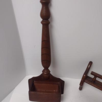 Pair of Vintage Solid Wood Wall Decor Plate Holder is Three Mountaineers Asheville, NC