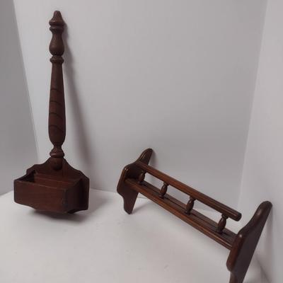 Pair of Vintage Solid Wood Wall Decor Plate Holder is Three Mountaineers Asheville, NC