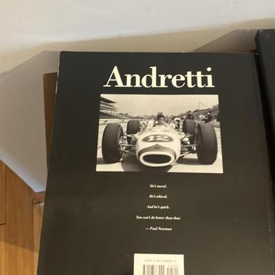 Rare Signed Mario Andretti Limited Ed. Book #586/2500 + Inscribed Paperback Set