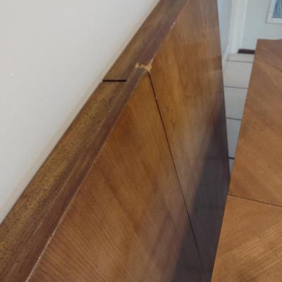 Vintage Dining Room Table with Two Inserts and Protective Pad