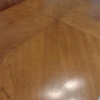 Vintage Dining Room Table with Two Inserts and Protective Pad