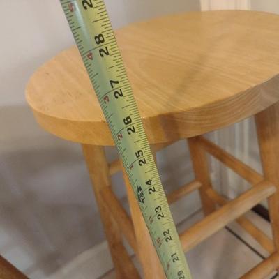 Pair of Solid Wood Sitting Stools