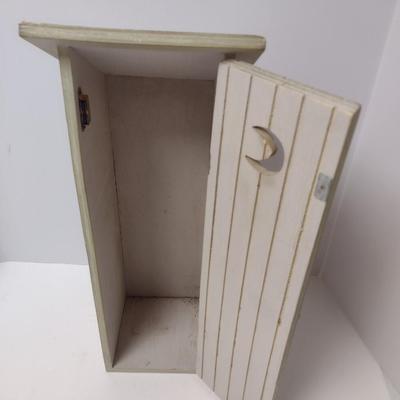 Whimsical Outhouse Toilet Paper Storage Cabinet