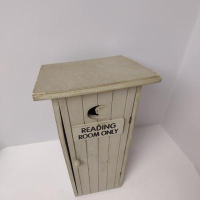 Whimsical Outhouse Toilet Paper Storage Cabinet