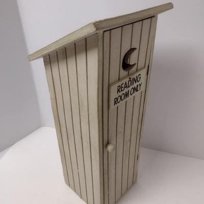 Whimsical Outhouse Toilet Paper Storage Cabinet