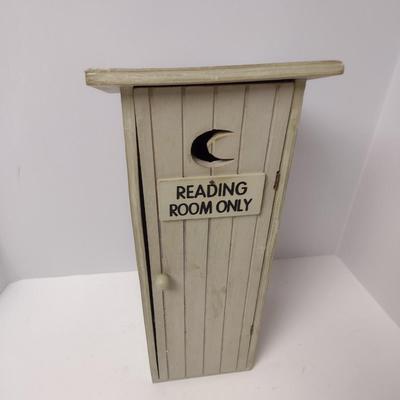 Whimsical Outhouse Toilet Paper Storage Cabinet