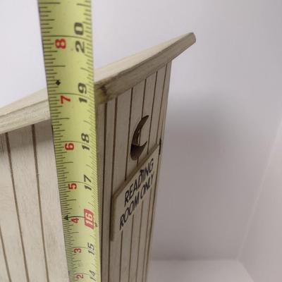 Whimsical Outhouse Toilet Paper Storage Cabinet