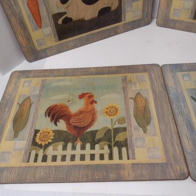 Set of Four Pimpernel English Farm Livestock Placemats