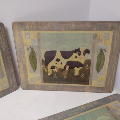 Set of Four Pimpernel English Farm Livestock Placemats