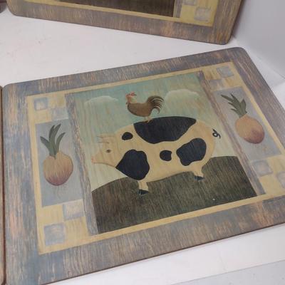 Set of Four Pimpernel English Farm Livestock Placemats