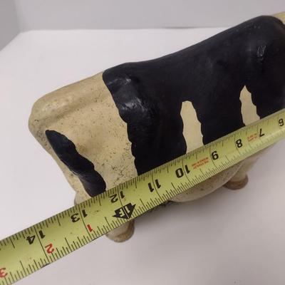 Heavy Chalkware Style Cow Doorstop