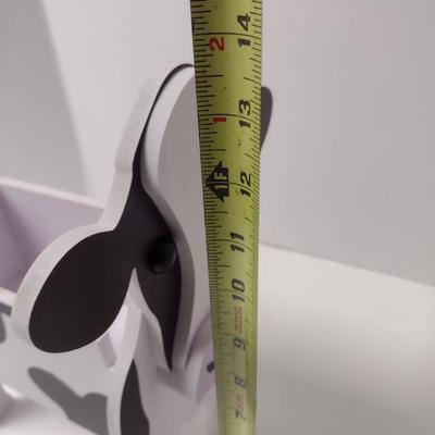 Pressed Wood Cow Planter