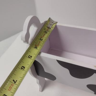 Pressed Wood Cow Planter