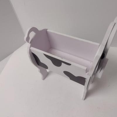Pressed Wood Cow Planter