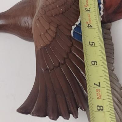 Vintage Atlantic Mold Painted Ceramic Duck in Flight Wall Decor