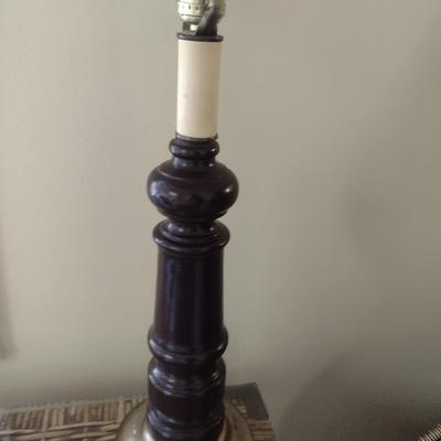 Turned Wood Post Table Lamp