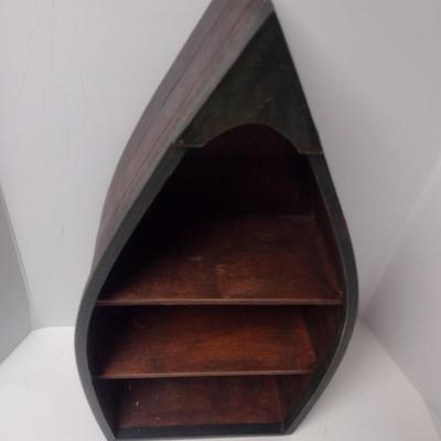 Decorative Three Tier Half Canoe Storage Shelf