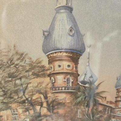 Sale Photo Thumbnail #214: Beautiful signed print by late Tampa artist Arnold Martinez.  Full Color.  Nicely framed