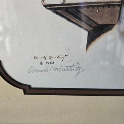 Sale Photo Thumbnail #216: Signed print by Tampa artist Arnold Martinez