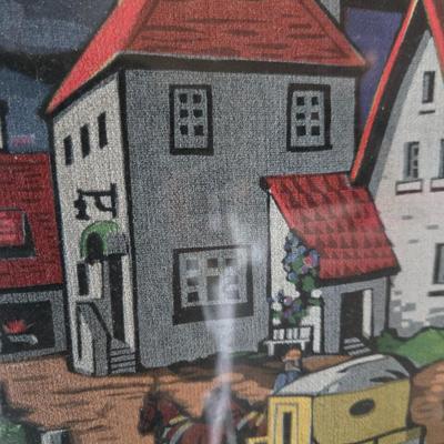 Sale Photo Thumbnail #223: Vintage painting on velet.  Really nice piece.