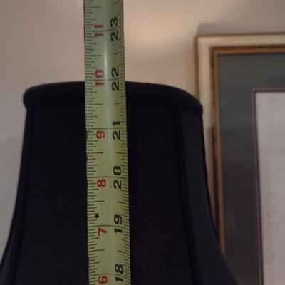 Accent Lamp with Shade and Wood Base