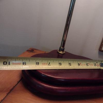 Accent Lamp with Shade and Wood Base