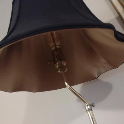 Accent Lamp with Shade and Wood Base