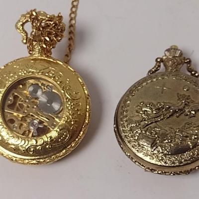 Set of Holiday Themed Pocket Watches and Pendent Watch