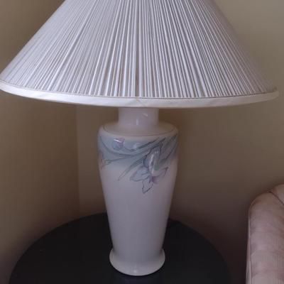 Ceramic Jar Shaped Post Table Lamp with Shade