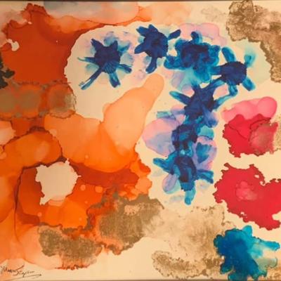 ✨ Nancy Moore Simpson – Pair of Original Abstract Floral Watercolors (9x11 Each)