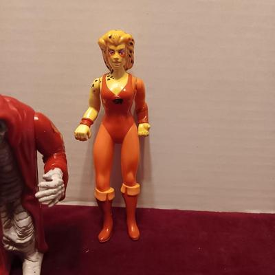 2 "MUMM-RAS", THUNDERCATS "WILYKIT" AND "CHEETARA" FROM 1980'S