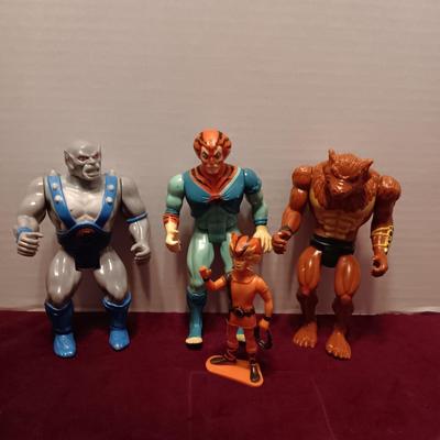 1985 THUNDERCATS "PANTHRO", "TYGRA WITH WILYKAT" AND "JACKALMAN"