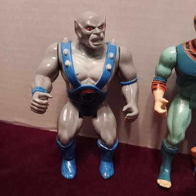 1985 THUNDERCATS "PANTHRO", "TYGRA WITH WILYKAT" AND "JACKALMAN"