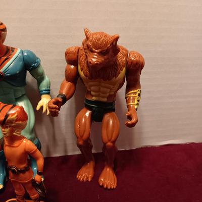 1985 THUNDERCATS "PANTHRO", "TYGRA WITH WILYKAT" AND "JACKALMAN"