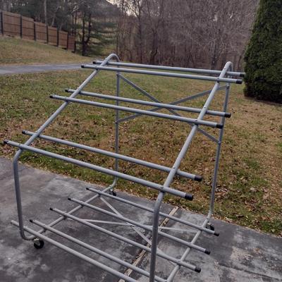 Metal Display Stand on Casters