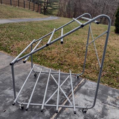 Metal Display Stand on Casters