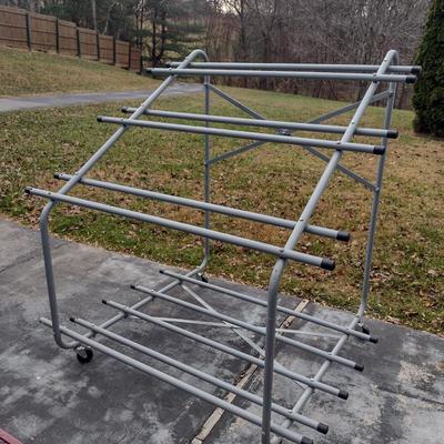 Metal Display Stand on Casters